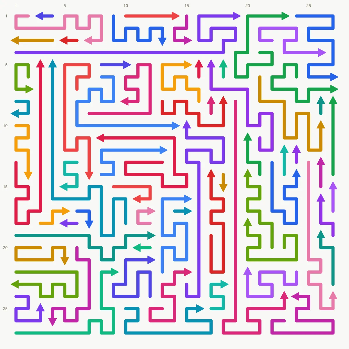 Arrow Escape level 24: 27×27 board with 68 arrows