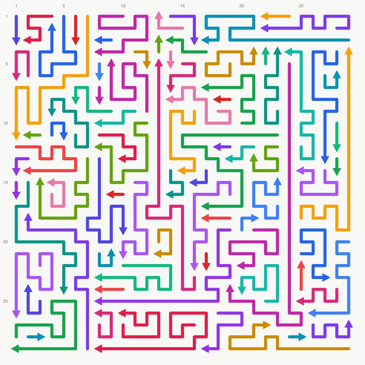 Arrow Escape level 39: 29×29 board with 87 arrows